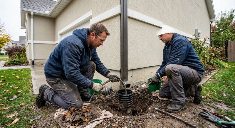 Downspout Blockage Removal in Fredericksburg, VA