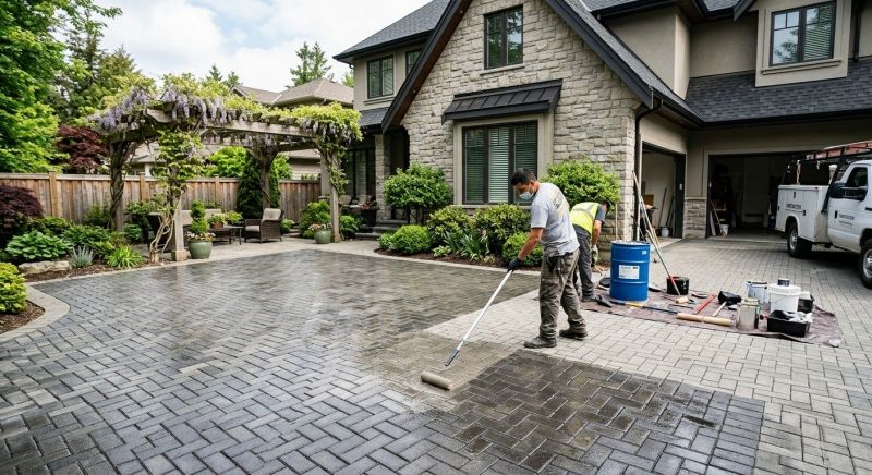 Stamped Concrete Sealing in Bellevue, WA